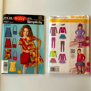 Simplicity Sewing Patterns: Girl’s size 3 to 8, 4927 Easy & 1785 BB bundle
